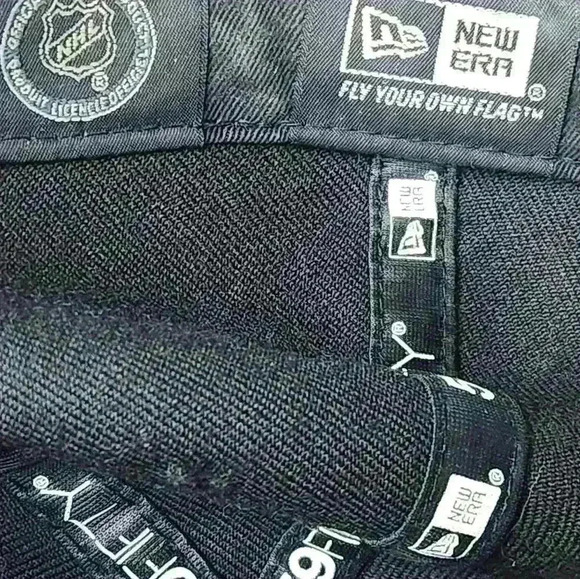 New Era Men's 59Fifty black on black San Jose sharks cap size 7 3/8 - Picture 9 of 9